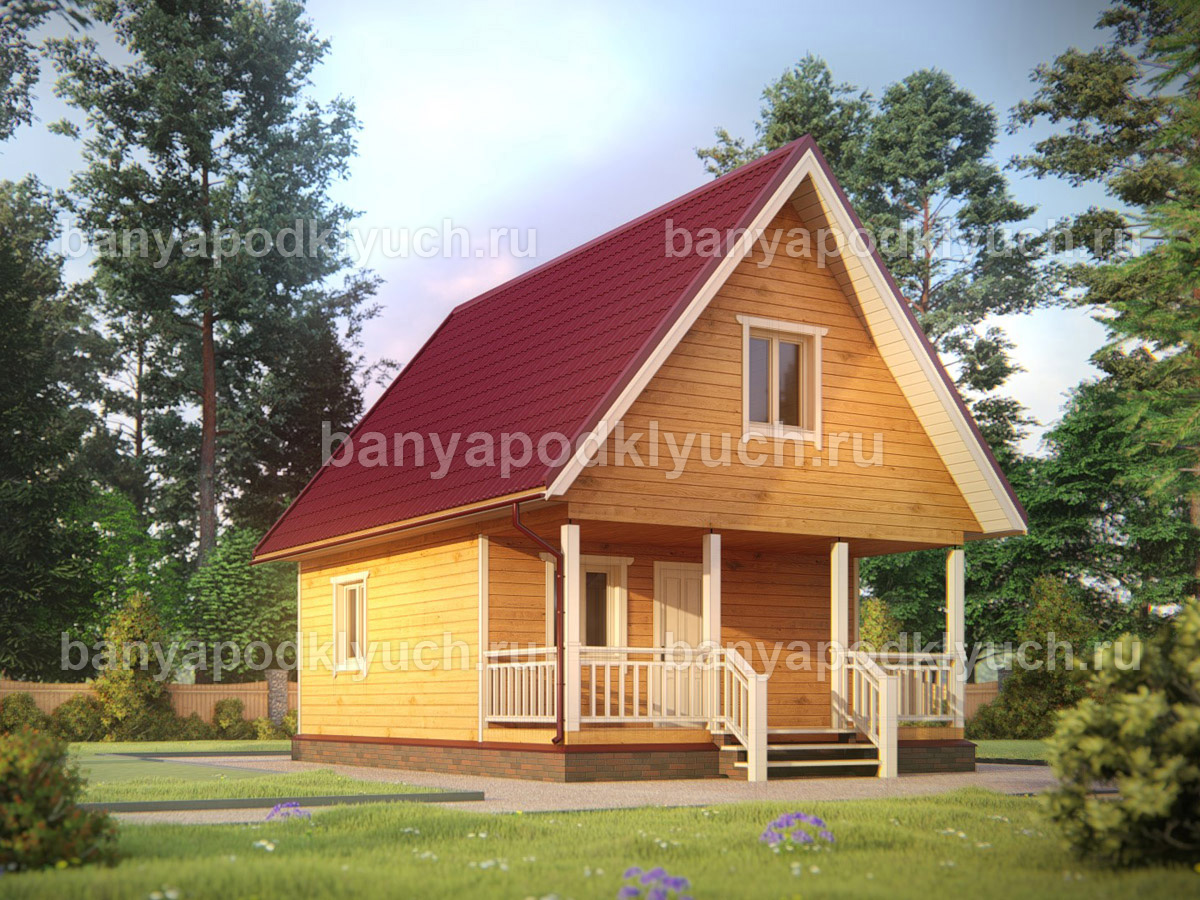 Баня из бруса 8x6 м Баня из бруса 8x6 м