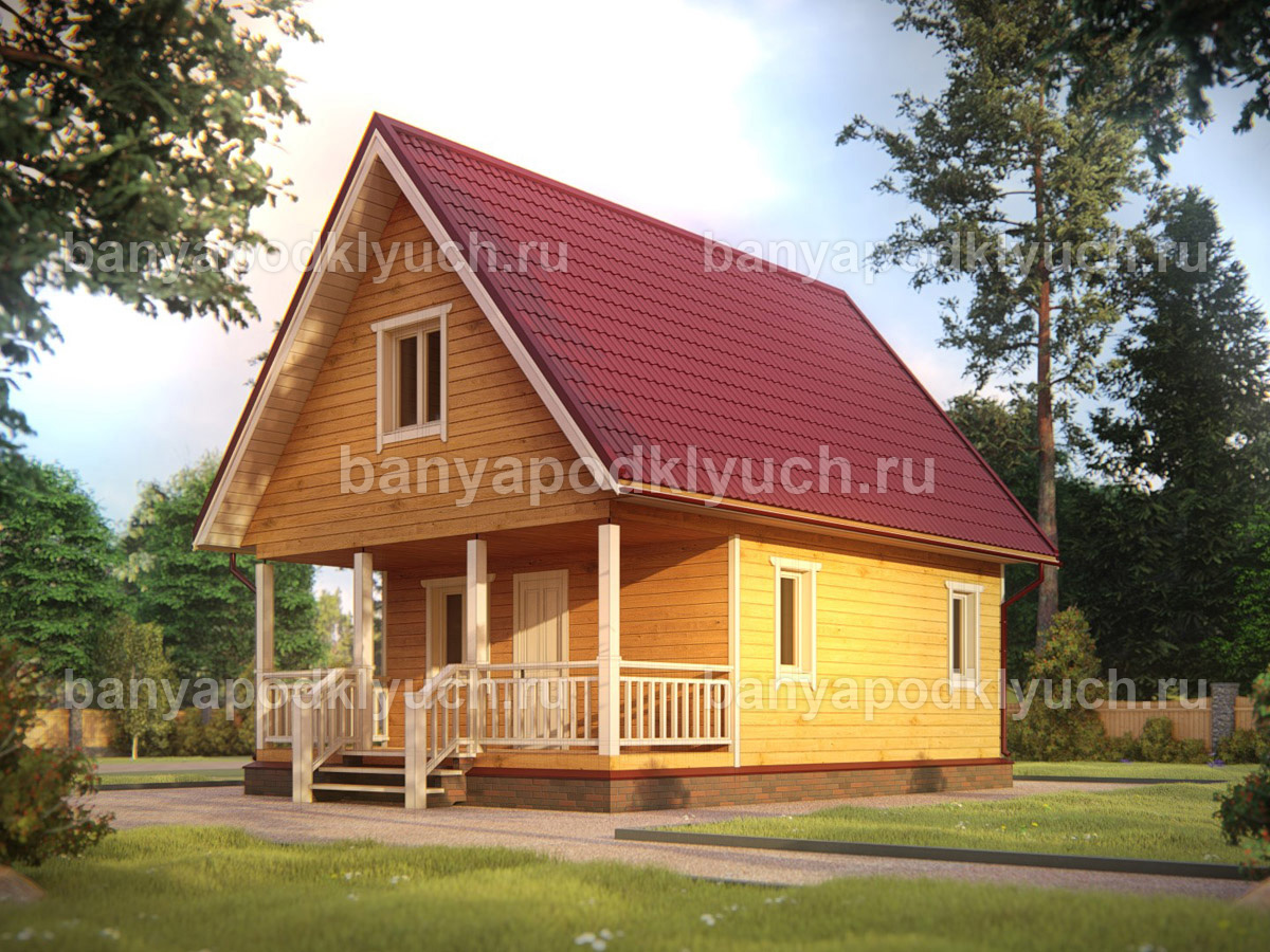 Баня из бруса 8x6 м Баня из бруса 8x6 м