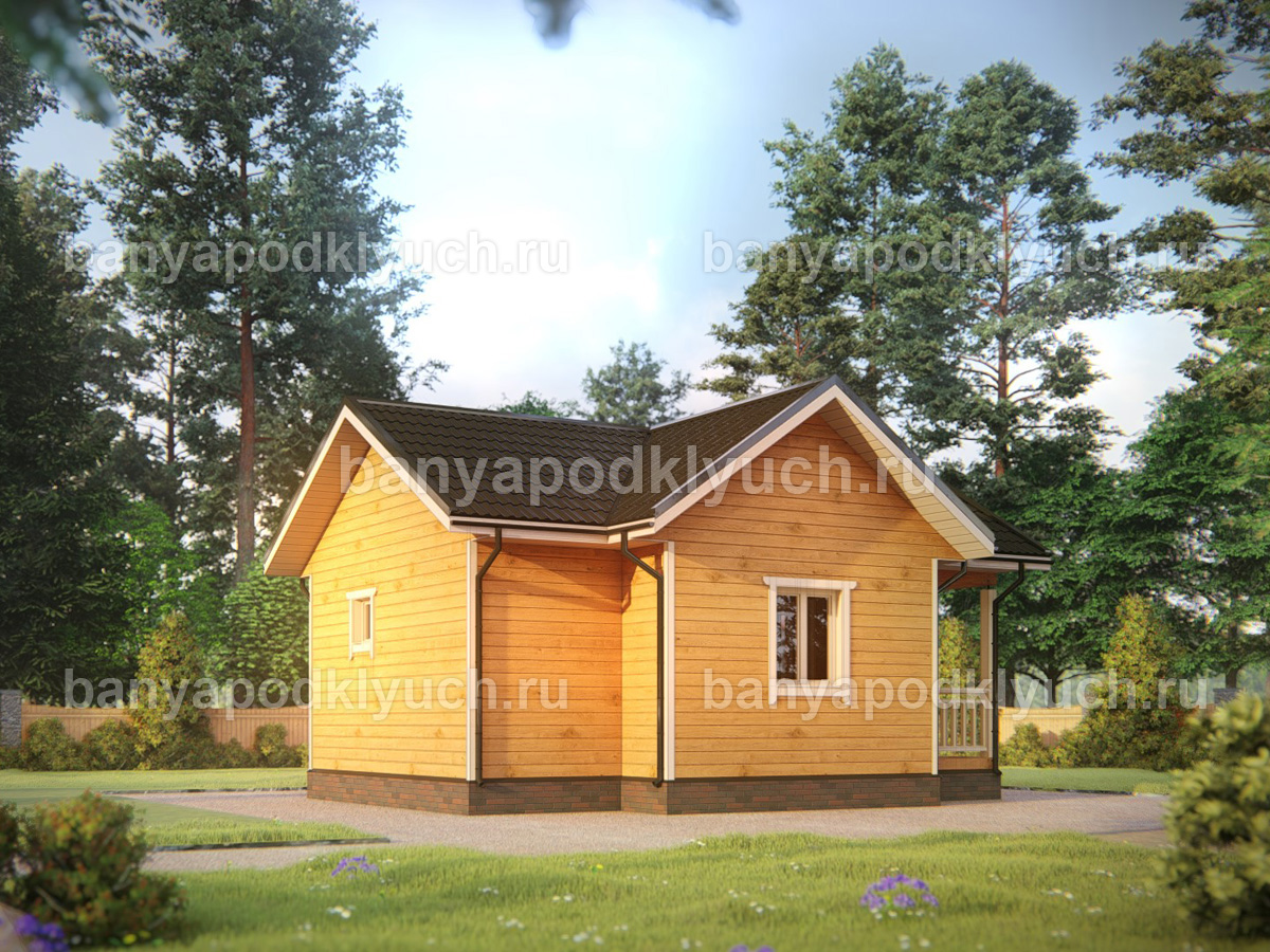 Баня из бруса 8x6 м Баня из бруса 8x6 м