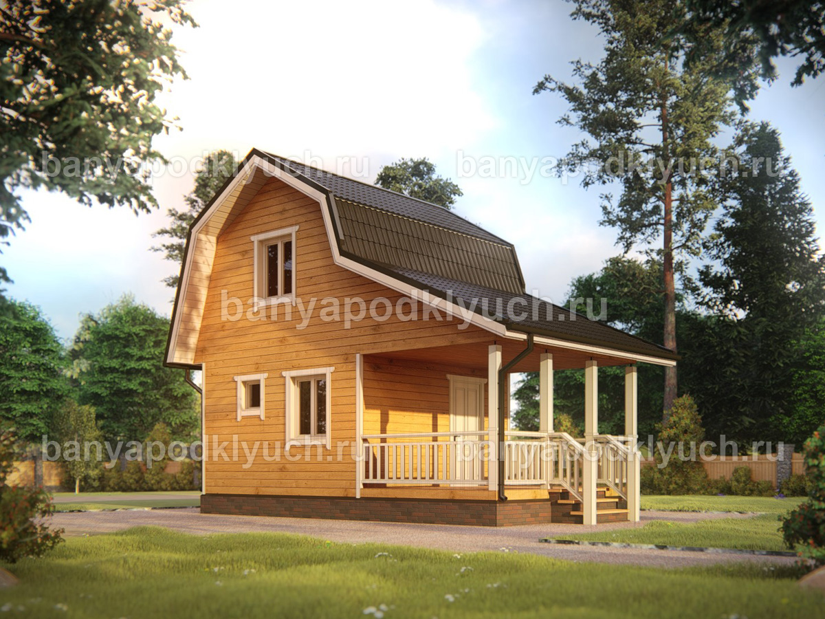 Баня из бруса 7.5x4.5 м Баня из бруса 7.5x4.5 м