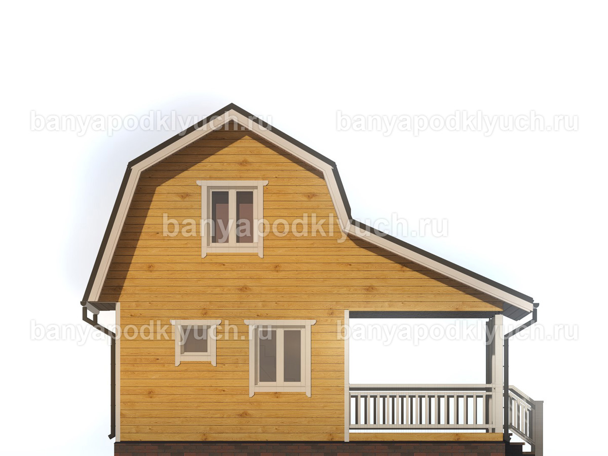 Баня из бруса 7.5x4.5 м Баня из бруса 7.5x4.5 м
