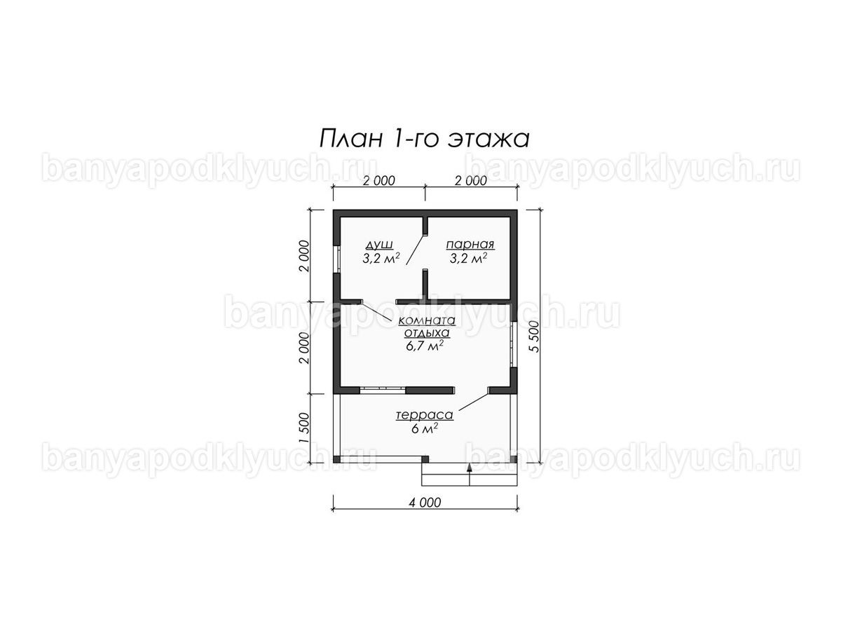 Каркасная баня 5.5x4 м Каркасная баня 5.5x4 м