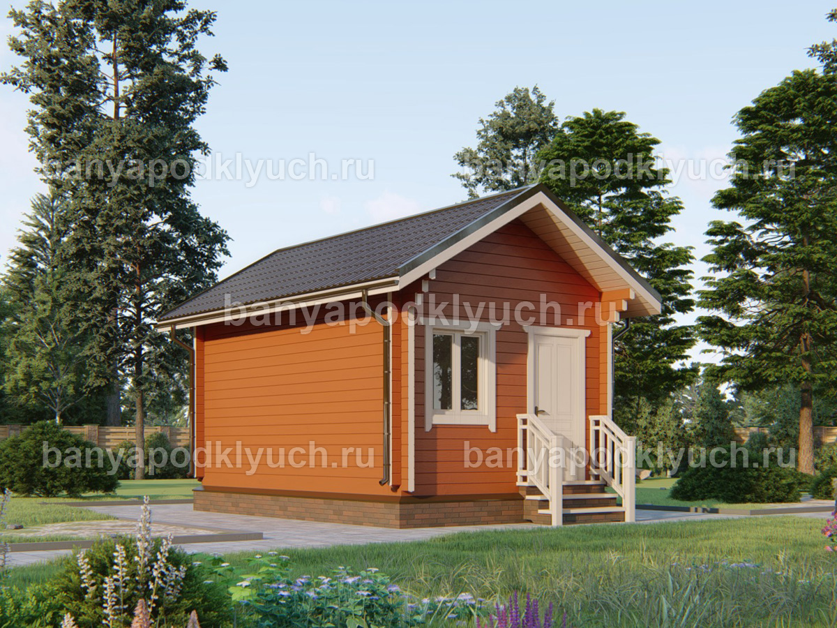 Каркасная баня 5,7x3,7 м Каркасная баня 5,7x3,7 м