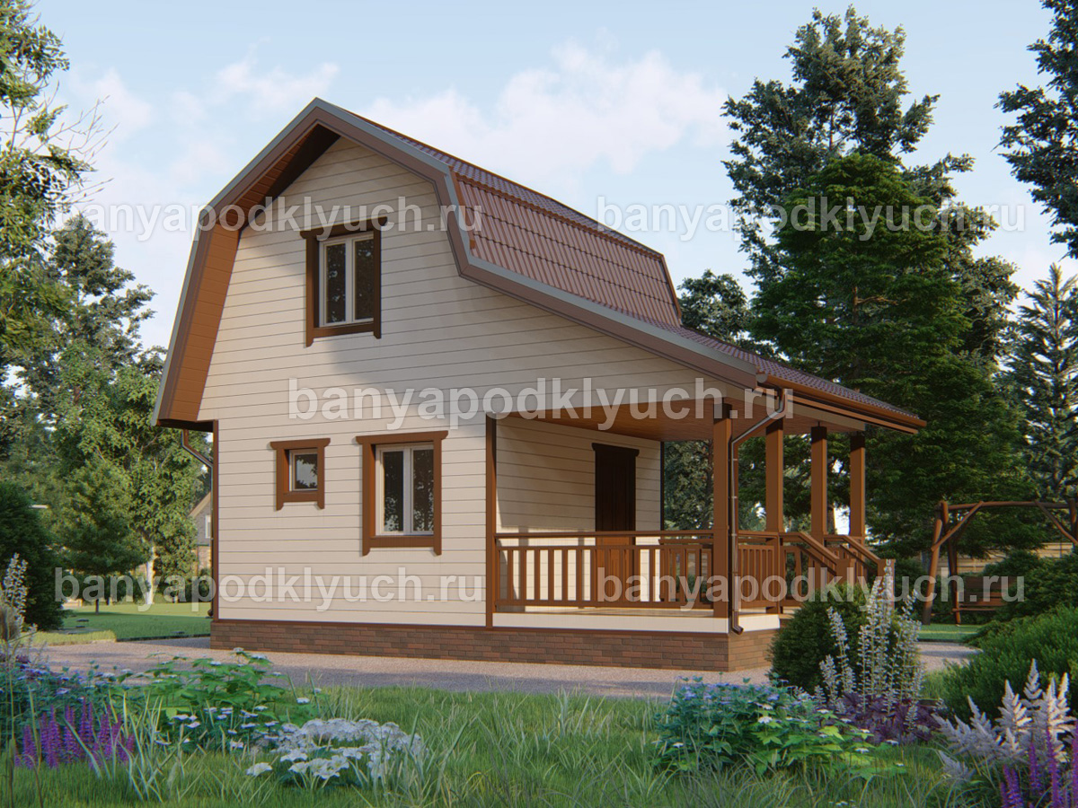 Каркасная баня 7.5x4.5 м Каркасная баня 7.5x4.5 м
