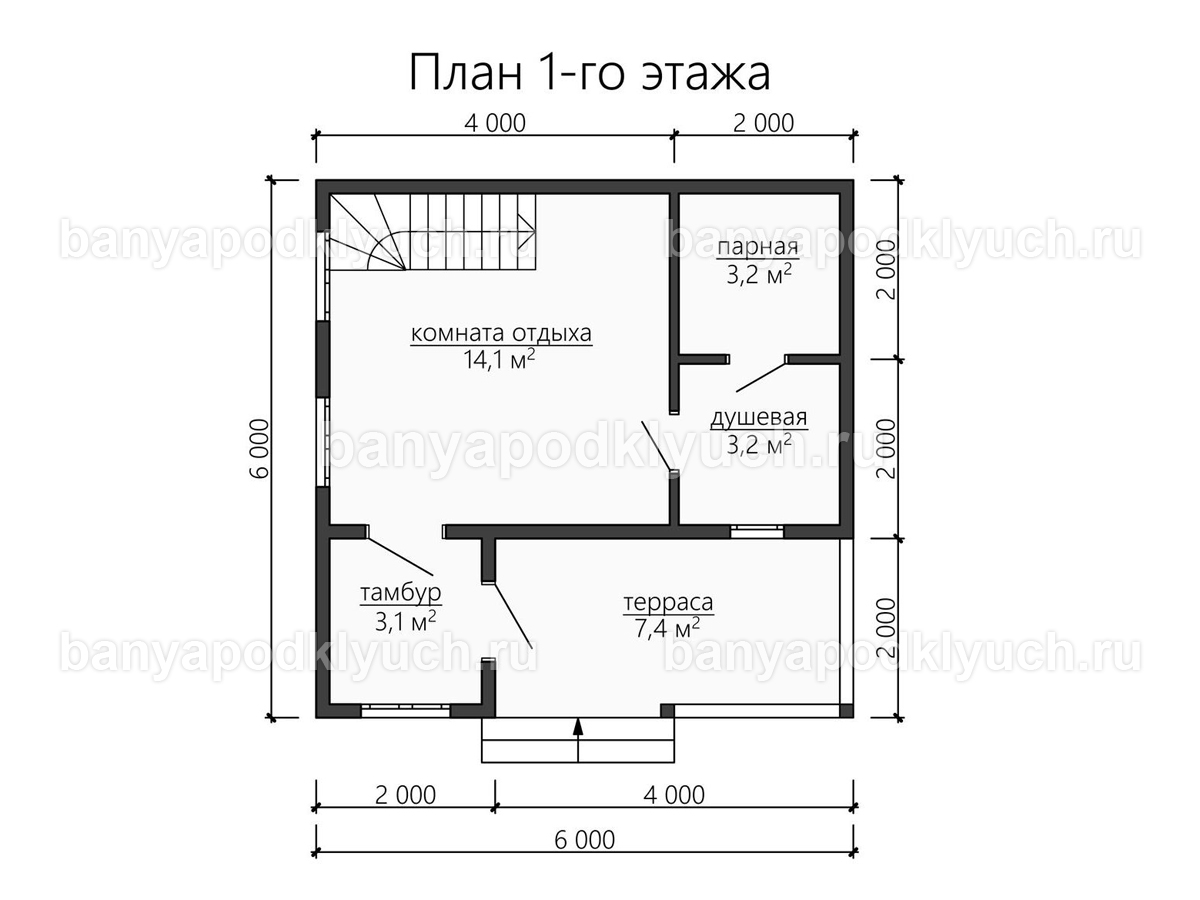 Каркасная баня 6x6 м Каркасная баня 6x6 м