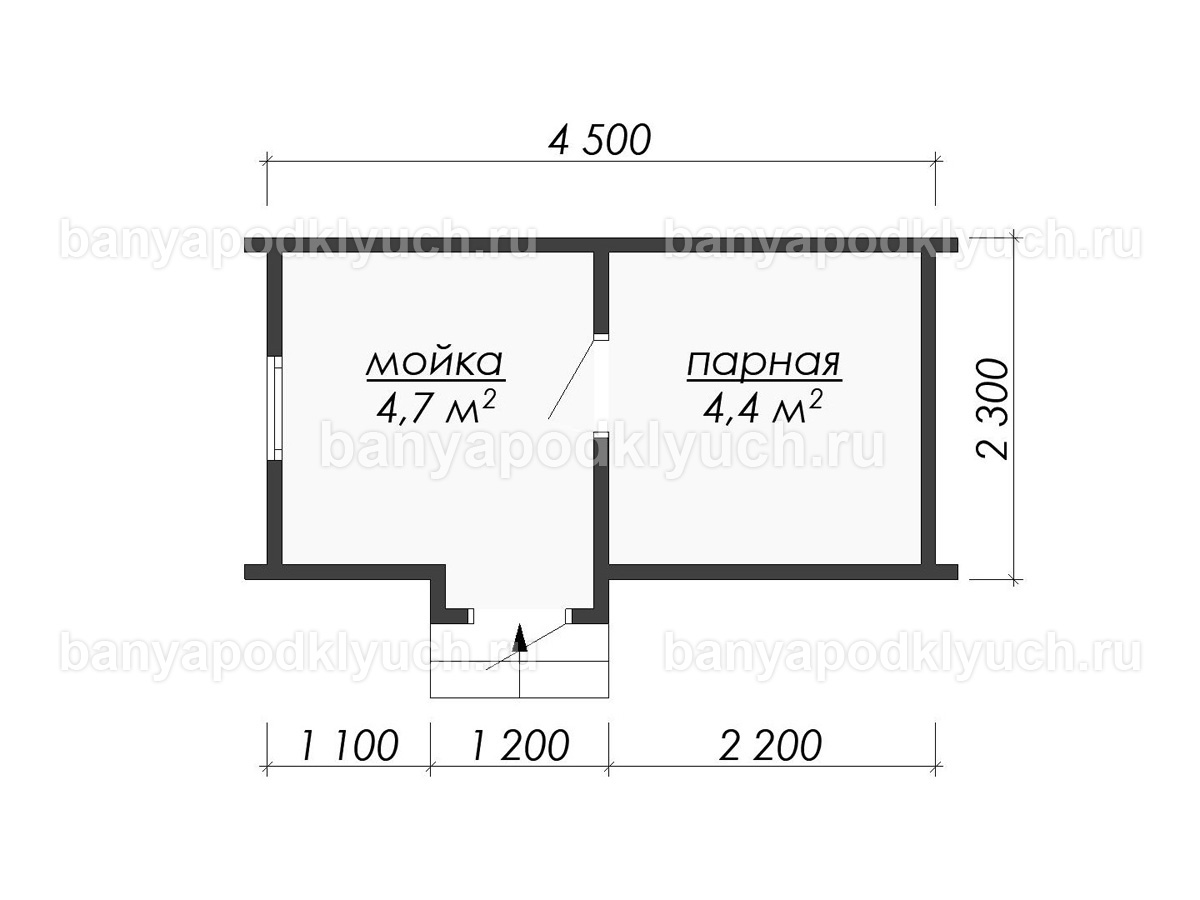 Баня-бочка 4.5x2.3 м Баня-бочка 4.5x2.3 м