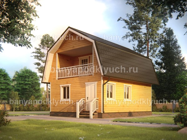 Баня из бруса 8 на 6 м